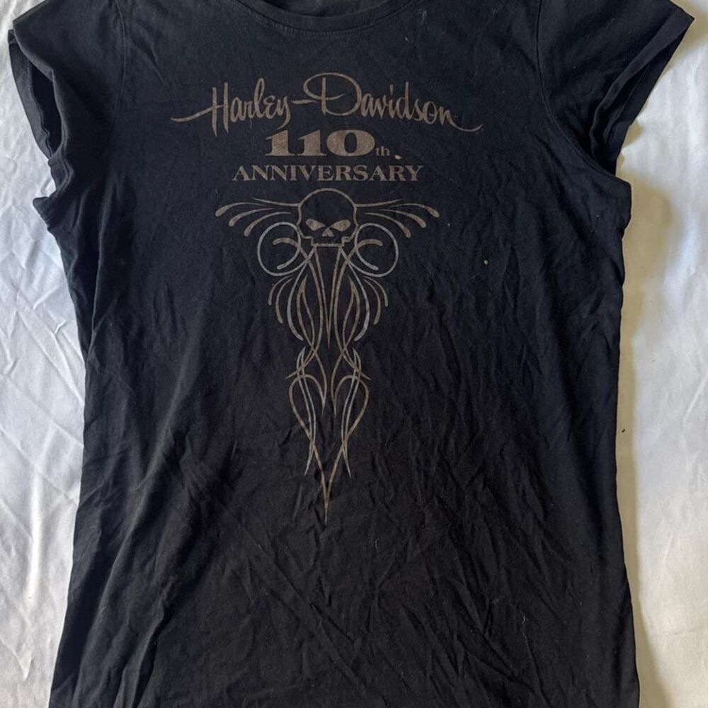 Harley-davidson Women's Black T-shirt